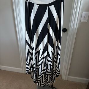 Black and White Chevron Skirt